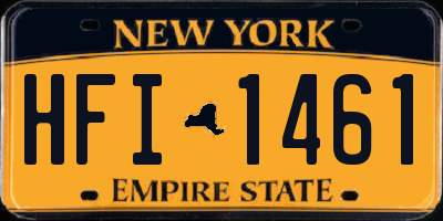 NY license plate HFI1461