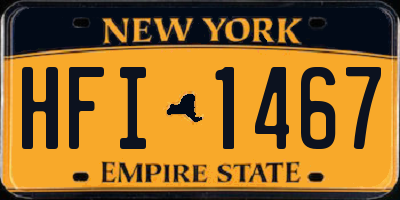 NY license plate HFI1467