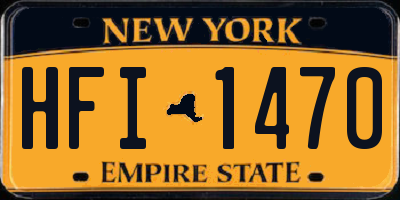NY license plate HFI1470