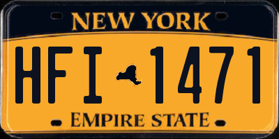 NY license plate HFI1471