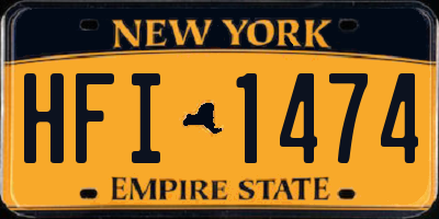 NY license plate HFI1474