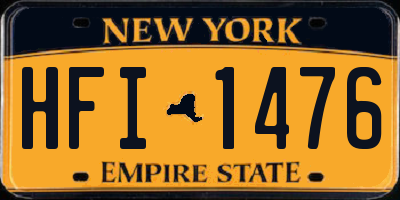 NY license plate HFI1476
