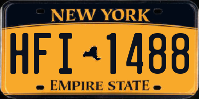 NY license plate HFI1488