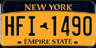 NY license plate HFI1490