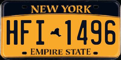 NY license plate HFI1496