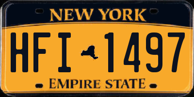 NY license plate HFI1497