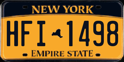 NY license plate HFI1498