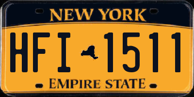 NY license plate HFI1511