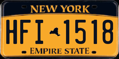 NY license plate HFI1518