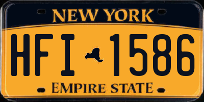 NY license plate HFI1586