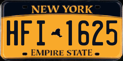 NY license plate HFI1625