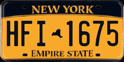 NY license plate HFI1675