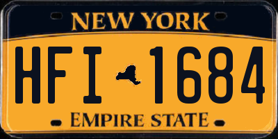 NY license plate HFI1684