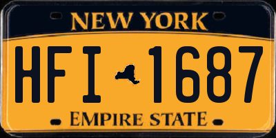 NY license plate HFI1687