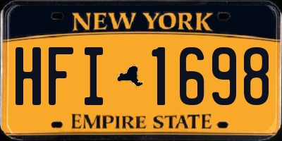 NY license plate HFI1698