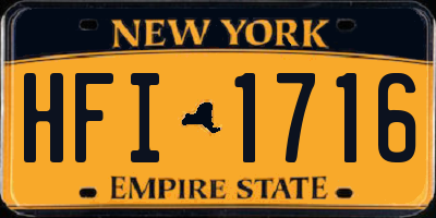 NY license plate HFI1716