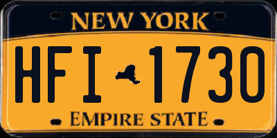NY license plate HFI1730