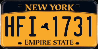 NY license plate HFI1731