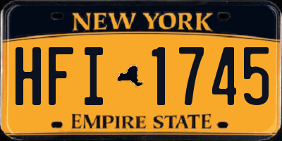 NY license plate HFI1745