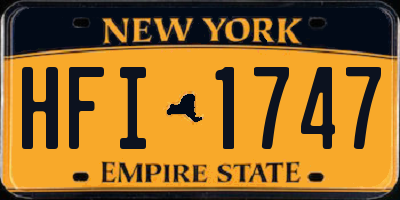 NY license plate HFI1747