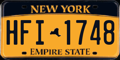 NY license plate HFI1748