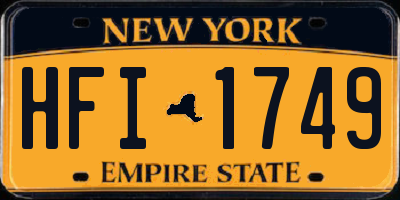 NY license plate HFI1749
