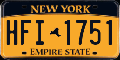NY license plate HFI1751