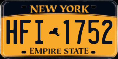 NY license plate HFI1752