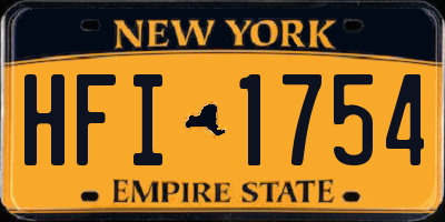 NY license plate HFI1754