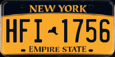 NY license plate HFI1756