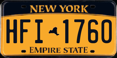 NY license plate HFI1760