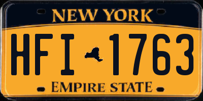 NY license plate HFI1763
