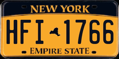 NY license plate HFI1766