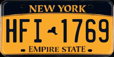 NY license plate HFI1769