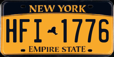 NY license plate HFI1776