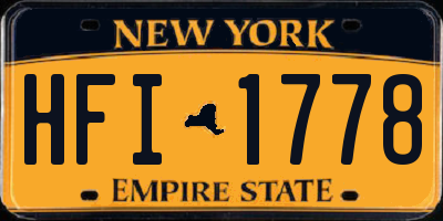 NY license plate HFI1778