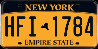 NY license plate HFI1784