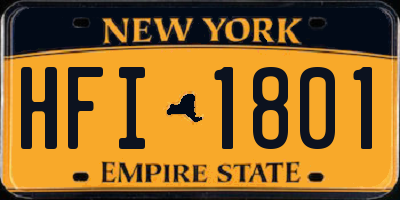 NY license plate HFI1801