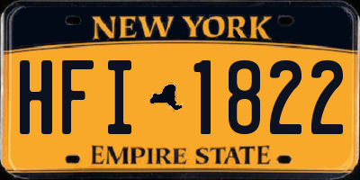 NY license plate HFI1822