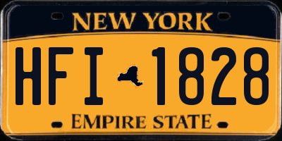 NY license plate HFI1828