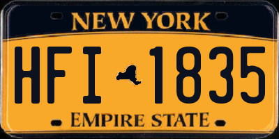 NY license plate HFI1835