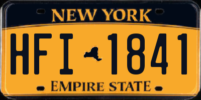 NY license plate HFI1841