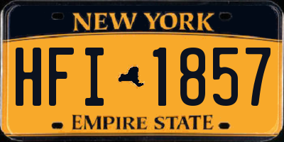 NY license plate HFI1857