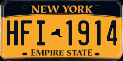 NY license plate HFI1914