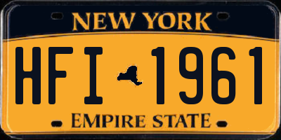 NY license plate HFI1961