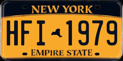 NY license plate HFI1979