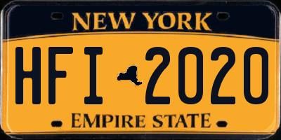NY license plate HFI2020