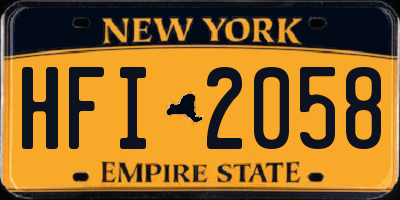 NY license plate HFI2058