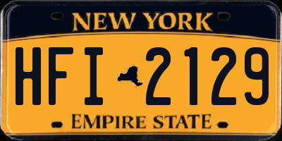 NY license plate HFI2129