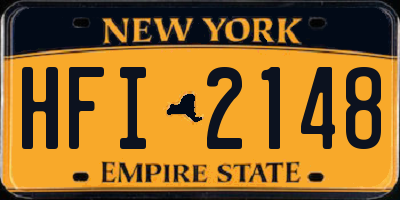 NY license plate HFI2148